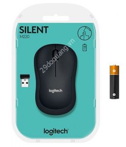 Chuột không dây Logitech Silent M220 Đen