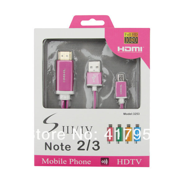 Cáp MHL To HDMI ( Full HD 1080 ) : S3, S4 ; Note 2, Note 3 Cáp MHL To HDMI ( Full HD 1080 ) : S3, S4 ; Note 2, Note 3