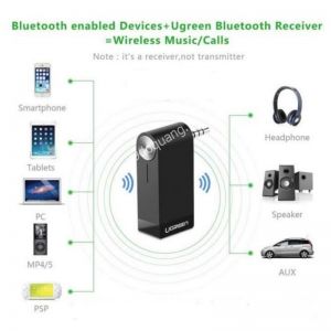 Bộ kết nối âm thanh không dây Bluetooth 4.1 có Micro Ugreen 30348 (Đen)