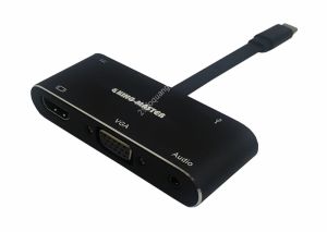 Cáp Chuyển USB Type-C To USB 3.0 + HDMI + VGA + AUDIO KINGMASTER (KY-V126B)