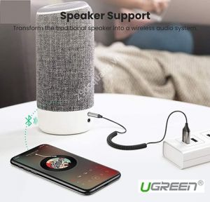 Bộ thu bluetooth 5.0 tích hợp mic sử dụng trên ô tô, loa Ugreen 70601