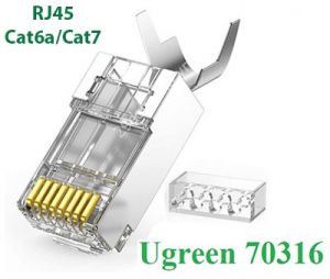 Hạt mạng RJ45 Cat6a/Cat7 gói 10pcs chính hãng Ugreen 70316 cao cấp